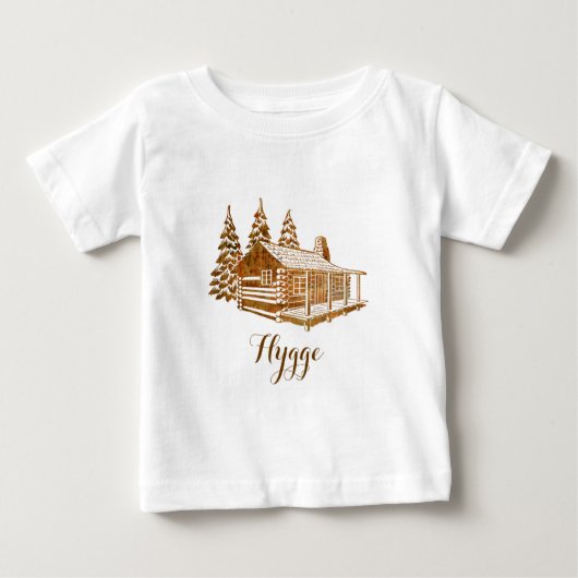 Gemütliches Log-Kabine - Hyge oder Ihr eigener Tex Baby T-shirt (Vorderseite)