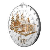 Gemütliches Log-Kabine - Hyge oder Ihr eigener Tex Dartscheibe (Vorderseite rechts)