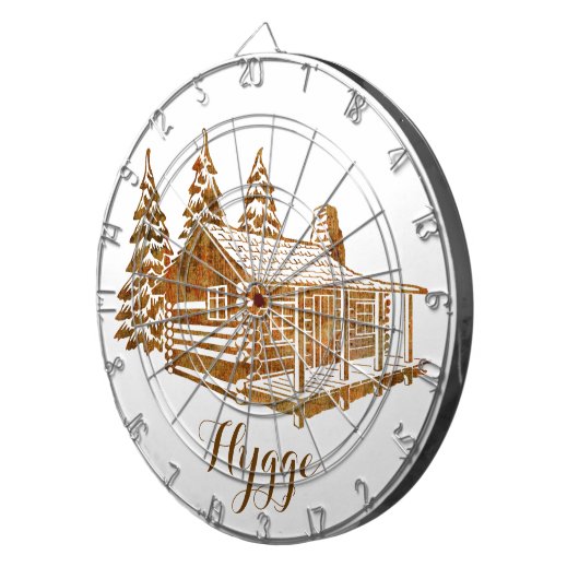 Gemütliches Log-Kabine - Hyge oder Ihr eigener Tex Dartscheibe (Vorderseite rechts)