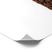 Gemütliches Mädchen im Kaffeebohnen-Pullover Poste Poster (Ecke)