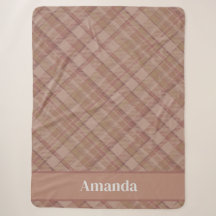 Gemütliches Mauve-Beige-Karomuster im Vintage-Stil