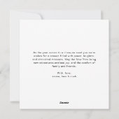 Gemütliches Merry & Bright Familienurlaub Design Feiertagskarte (Rückseite)