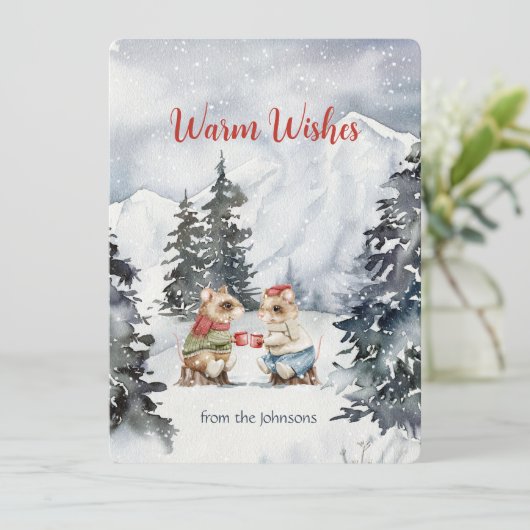 Gemütliches Mice Tee Party Weihnachten (Stehend Vorderseite)