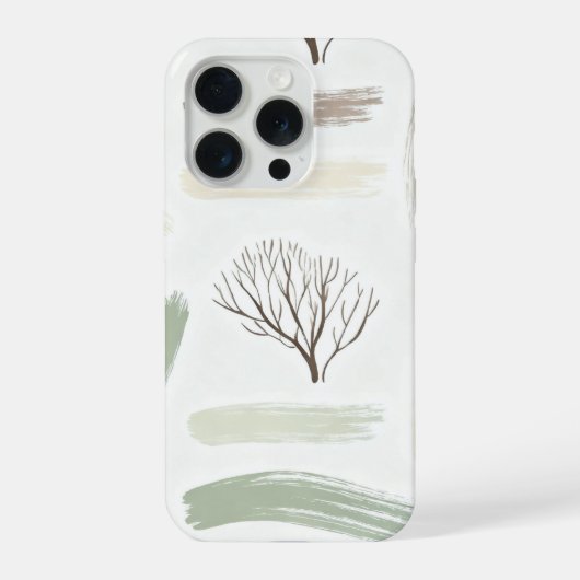 Gemütliches minimalistisches Winter-Ästhetik-Muste iPhone Hülle (Rückseite)