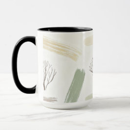 Gemütliches minimalistisches Winter-Ästhetik-Muste Tasse
