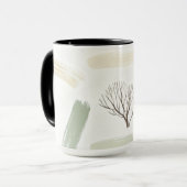 Gemütliches minimalistisches Winter-Ästhetik-Muste Tasse (Vorderseite Links)