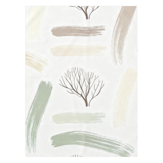 Gemütliches minimalistisches Winter-Ästhetik-Muste Tischdecke (Vorderseite)