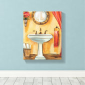 Gemütliches modernes Badezimmer Leinwanddruck (Insitu (Holzboden))