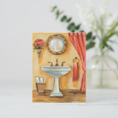 Gemütliches modernes Badezimmer Postkarte (Stehend Vorderseite)