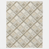 Gemütliches, modernes, neutrales geometrisches Elf Fleecedecke (Vorderseite)