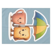 Gemütliches Morgen-Duo ☕🍞 Tischdecke (Vorderseite (Horizontal))