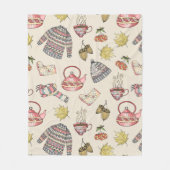 Gemütliches Muster für Herbstelemente Fleecedecke (Vorderseite)