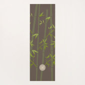 Gemütliches Natural Zen Bamboo Earthy Custom Monog Yogamatte (Rückseite)