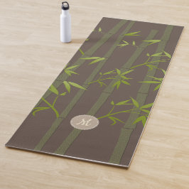 Gemütliches Natural Zen Bamboo Earthy Custom Monog Yogamatte