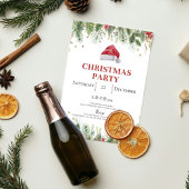 Gemütliches Nature Wreath Rotes Weihnachtsfest Par Einladung