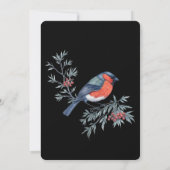 Gemütliches Natureath Wreath Schwarzes Weihnachtsf Einladung (Rückseite)