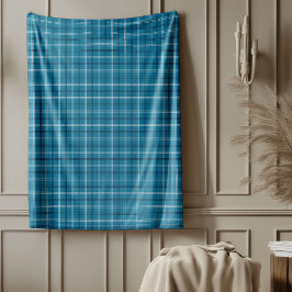 Gemütliches Navy Kariert Throw Blanket für den All Fleecedecke