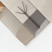 Gemütliches, neutrales Patchwork-Muster Fleecedecke (Ecke)