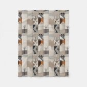Gemütliches, neutrales Patchwork-Muster Fleecedecke (Vorderseite)
