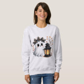Gemütliches Niedlich Ghost Halloween Sweatshirt (Vorne ganz)