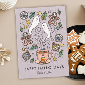 Gemütliches Niedliches Halloween 4 Foto Feiertagskarte