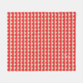 Gemütliches Niedliches, helles Rotes Herz Muster B Fleecedecke (Vorderseite (Horizontal))