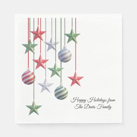 Gemütliches Noel Servietten (Vorderseite)