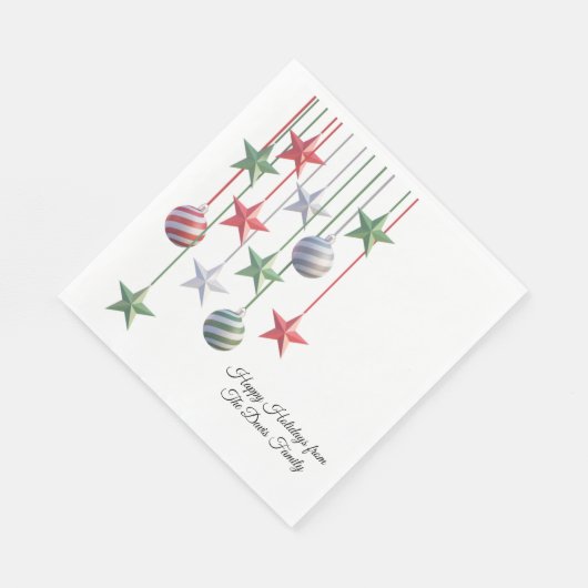 Gemütliches Noel Servietten (Ecke)