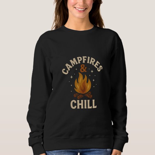 Gemütliches Outdoor Campfire & Chill Sweatshirt (Vorderseite)