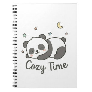 Gemütliches Panda-Notizbuch Süßes Kawaii-Tagebuc Notizblock