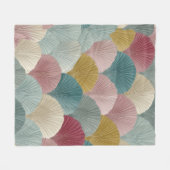Gemütliches Pastel japanisches Fan Fleece Blanket (Vorderseite (Horizontal))