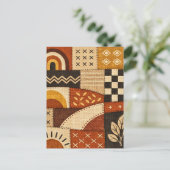 Gemütliches Patchwork Modern Postkarte (Stehend Vorderseite)