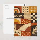 Gemütliches Patchwork Modern Postkarte (Vorne/Hinten)