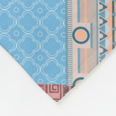 Gemütliches Patchwork-Muster Fleecedecke (Ecke)