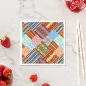 Gemütliches Patchwork-Muster Serviette (Beispiel)