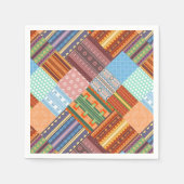 Gemütliches Patchwork-Muster Serviette (Vorderseite)