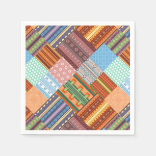 Gemütliches Patchwork-Muster Serviette