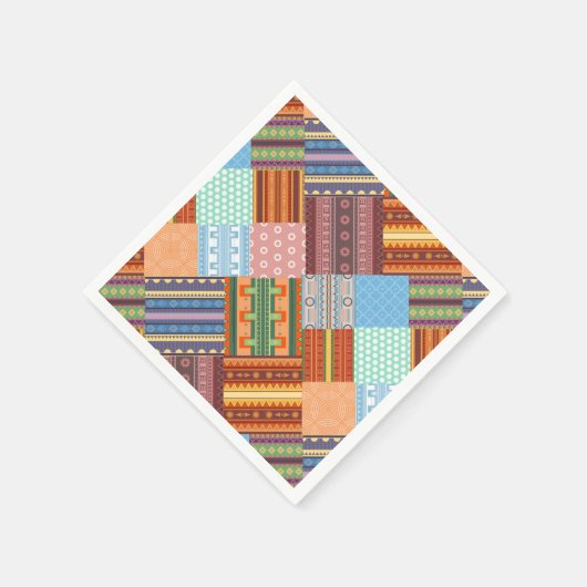 Gemütliches Patchwork-Muster Serviette (Ecke)