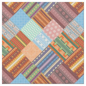 Gemütliches Patchwork-Muster Stoff (Nahaufnahme)