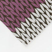 Gemütliches Pattern-Knöchelblanket in Burgund Fleecedecke (Ecke)