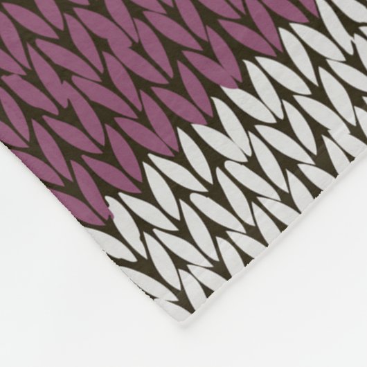 Gemütliches Pattern-Knöchelblanket in Burgund Fleecedecke (Ecke)