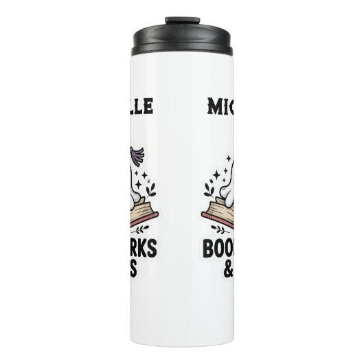 Gemütliches Personalisiert Ghost-Lesezeichen Thermosbecher (Vorderseite)