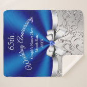 Gemütliches Personalisiertes 65-jähriges Hochzeits Sherpadecke (Vorderseite (Horizontal))