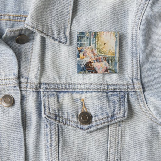 Gemütliches Porch mit Quilt und Limonade-Charme Button (Beispiel)