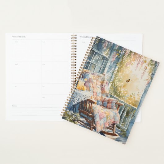 Gemütliches Porch mit Quilt und Limonade-Charme Planer (Anzeige)