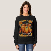 Gemütliches Pumpkin Sweatshirt für Fall & Hallowee (Vorne ganz)