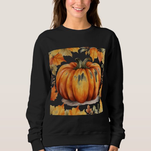 Gemütliches Pumpkin Sweatshirt für Fall & Hallowee (Vorderseite)