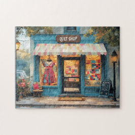 Gemütliches Quilt-Boutique-Vintages Kleidungsfenst Puzzle