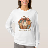 Gemütliches Quilt Pumpkin - Herbstfall Apparel & G T-Shirt (Vorderseite)