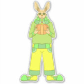 Gemütliches Rabbit Aufkleber (Vorderseite)
